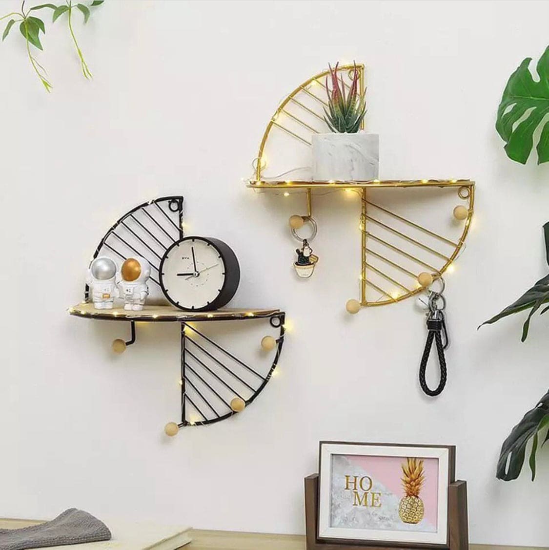 Nordic Iron Art Creative Wall Hanging Rack, Display Shelf Storage Rack, European Style Keychain Hook Wall Hanger Nordic Iron Art Creative Wall Hanging Rack, Display Shelf Storage Rack, European Style Keychain Hook Wall Hanger